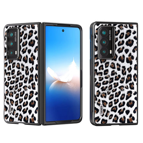 Funda Bumper Lujo Cuero y Plastico Mate Carcasa B08H para Huawei Honor Magic Vs2 5G Negro