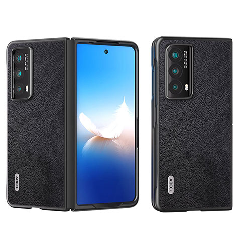 Funda Bumper Lujo Cuero y Plastico Mate Carcasa B12H para Huawei Honor Magic Vs2 5G Negro