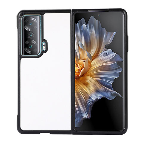 Funda Bumper Lujo Cuero y Plastico Mate Carcasa BH1 para Huawei Honor Magic Vs Ultimate 5G Blanco