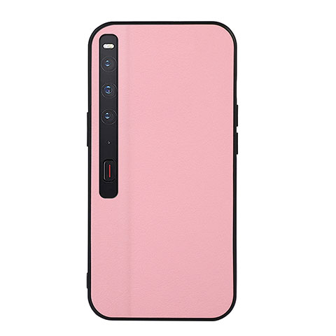 Funda Bumper Lujo Cuero y Plastico Mate Carcasa BH3 para Huawei Mate Xs 2 Rosa