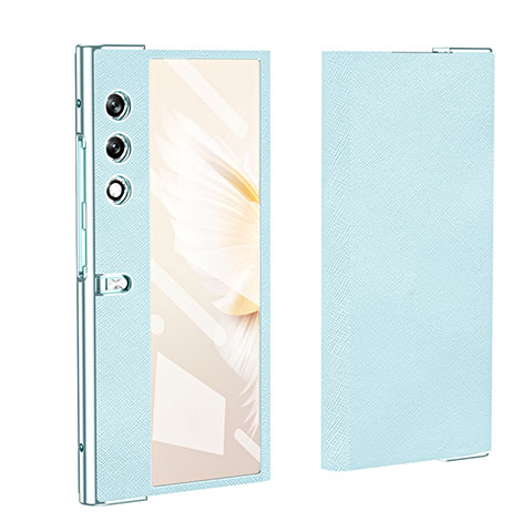 Funda Bumper Lujo Cuero y Plastico Mate Carcasa ZL2 para Huawei Honor V Purse 5G Cian