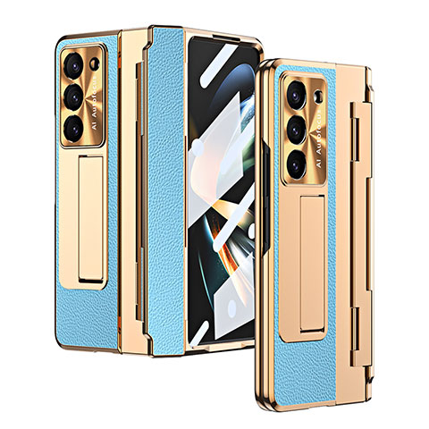 Funda Bumper Lujo Cuero y Plastico Mate Carcasa ZL5 para Samsung Galaxy Z Fold5 5G Multicolor