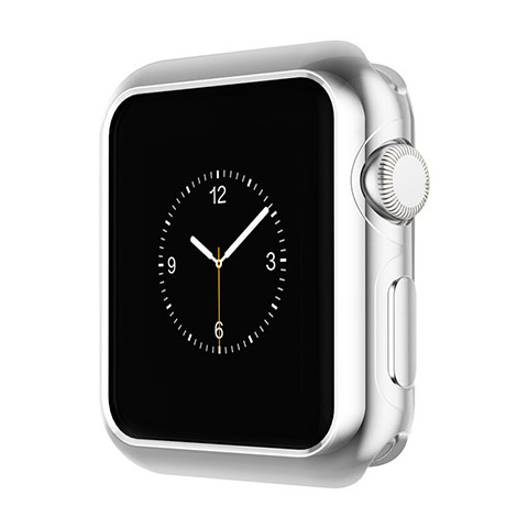 Funda Bumper Lujo Marco de Aluminio A01 para Apple iWatch 3 38mm Plata