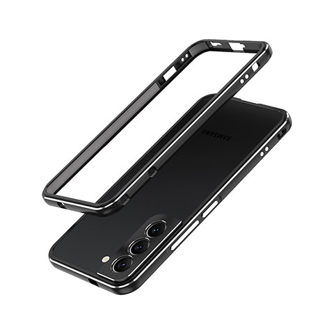 Funda Bumper Lujo Marco de Aluminio Carcasa A01 para Samsung Galaxy S22 5G Negro