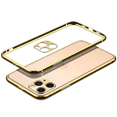 Funda Bumper Lujo Marco de Aluminio Carcasa JL2 para Apple iPhone 13 Pro Max Oro