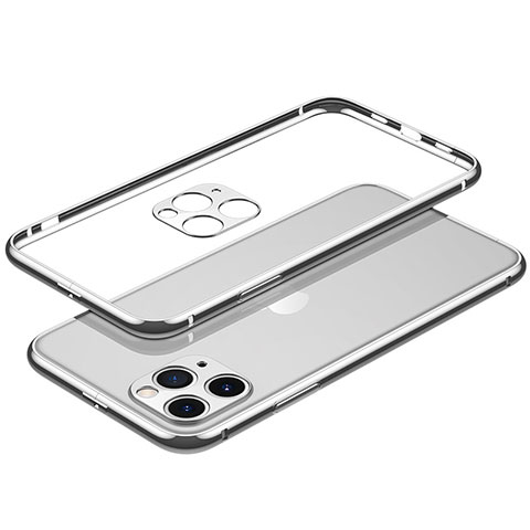 Funda Bumper Lujo Marco de Aluminio Carcasa JL2 para Apple iPhone 13 Pro Max Plata