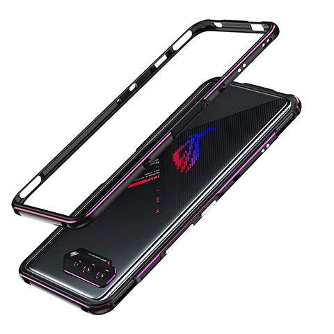 Funda Bumper Lujo Marco de Aluminio Carcasa JZ1 para Asus ROG Phone 5 Pro Morado