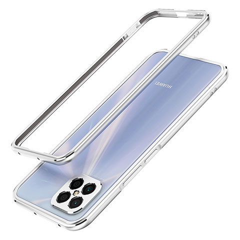 Funda Bumper Lujo Marco de Aluminio Carcasa JZ1 para Huawei Nova 8 SE 4G Plata