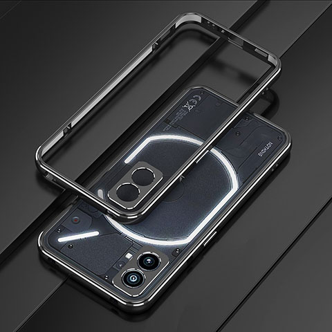 Funda Bumper Lujo Marco de Aluminio Carcasa JZ1 para Nothing Phone 2 Negro