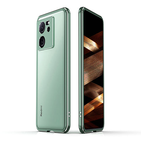 Funda Bumper Lujo Marco de Aluminio Carcasa JZ1 para Xiaomi Mi 13T 5G Verde