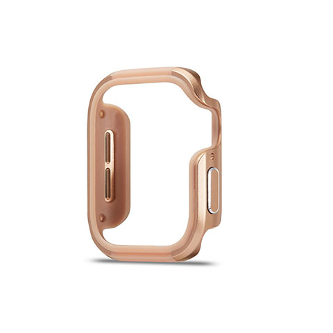 Funda Bumper Lujo Marco de Aluminio Carcasa para Apple iWatch 5 40mm Oro