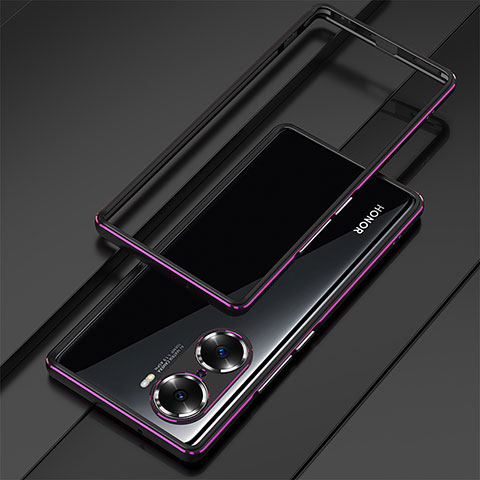 Funda Bumper Lujo Marco de Aluminio Carcasa para Huawei Honor 60 5G Morado