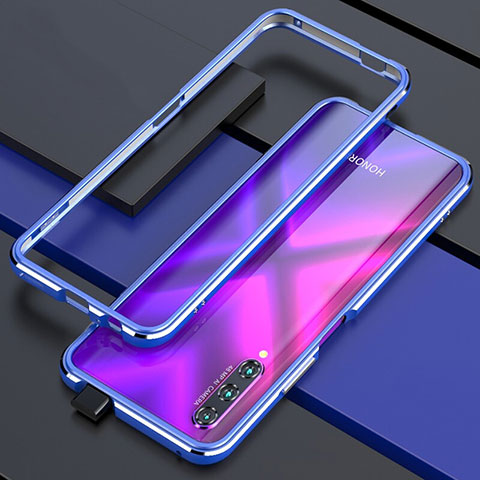 Funda Bumper Lujo Marco de Aluminio Carcasa para Huawei Honor 9X Pro Azul