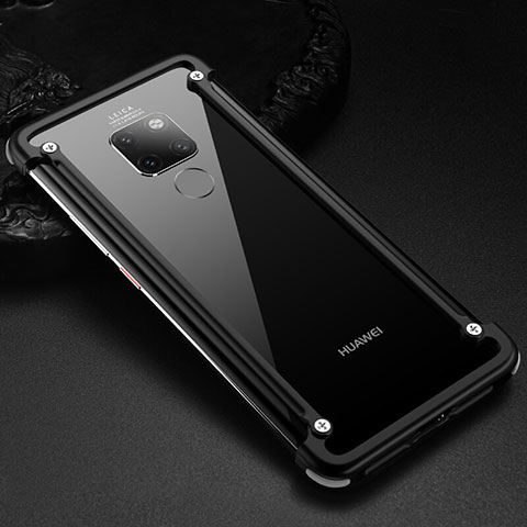 Funda Bumper Lujo Marco de Aluminio Carcasa para Huawei Mate 20 Negro