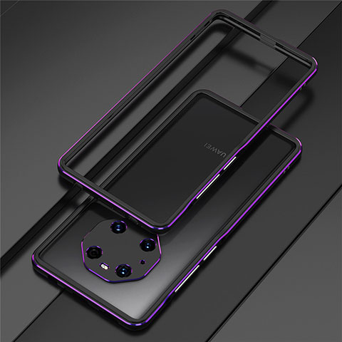 Funda Bumper Lujo Marco de Aluminio Carcasa para Huawei Mate 40E Pro 4G Morado