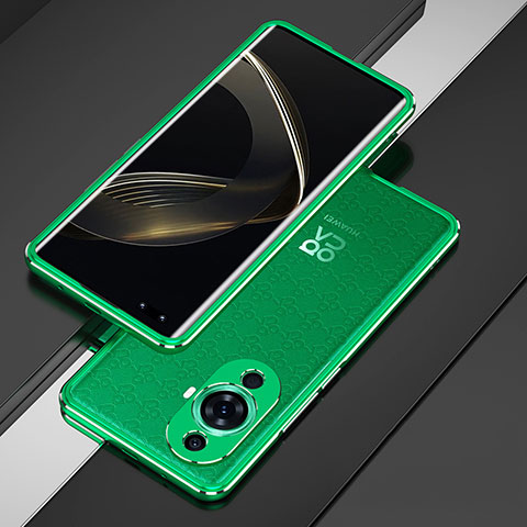 Funda Bumper Lujo Marco de Aluminio Carcasa para Huawei Nova 11 Pro Verde