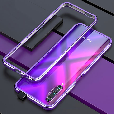 Funda Bumper Lujo Marco de Aluminio Carcasa para Huawei P Smart Pro (2019) Morado