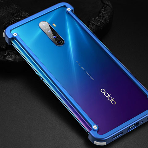 Funda Bumper Lujo Marco de Aluminio Carcasa para Realme X2 Pro Azul