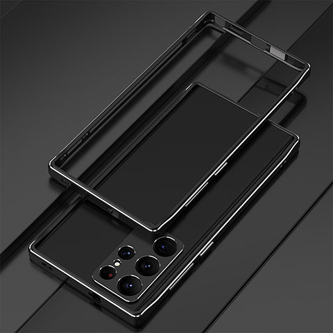 Funda Bumper Lujo Marco de Aluminio Carcasa para Samsung Galaxy S23 Ultra 5G Negro