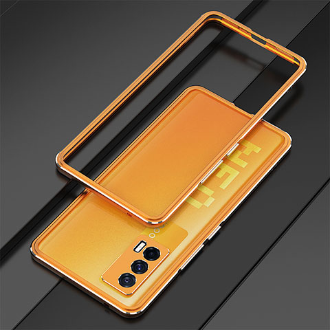 Funda Bumper Lujo Marco de Aluminio Carcasa para Vivo iQOO Neo5 5G Naranja