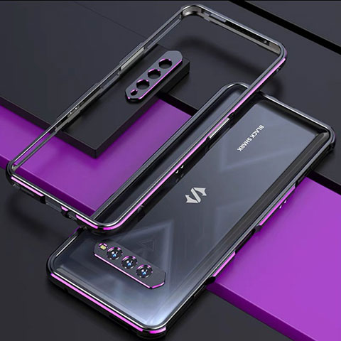 Funda Bumper Lujo Marco de Aluminio Carcasa para Xiaomi Black Shark 4S 5G Morado