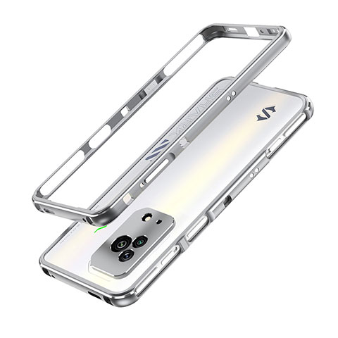 Funda Bumper Lujo Marco de Aluminio Carcasa para Xiaomi Black Shark 5 5G Gris