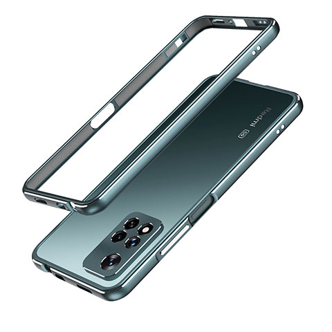 Funda Bumper Lujo Marco de Aluminio Carcasa para Xiaomi Mi 11i 5G (2022) Verde Noche