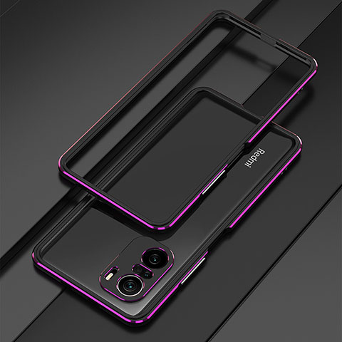 Funda Bumper Lujo Marco de Aluminio Carcasa para Xiaomi Mi 11i 5G Morado