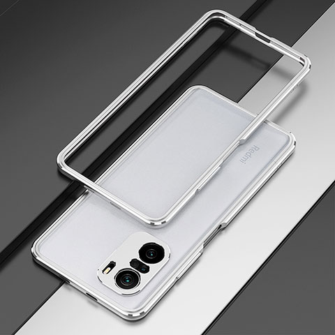 Funda Bumper Lujo Marco de Aluminio Carcasa para Xiaomi Mi 11i 5G Plata