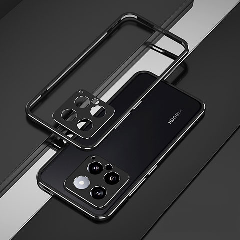 Funda Bumper Lujo Marco de Aluminio Carcasa para Xiaomi Mi 14 5G Negro