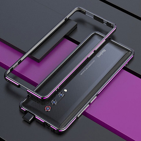 Funda Bumper Lujo Marco de Aluminio Carcasa para Xiaomi Mi 9T Morado