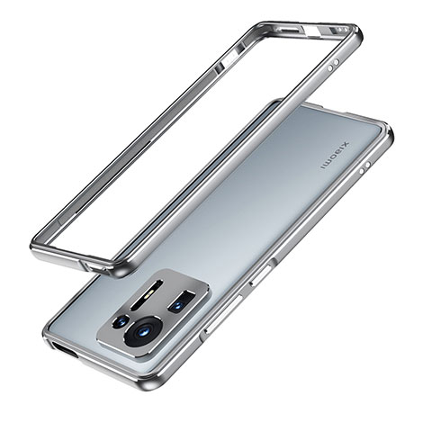 Funda Bumper Lujo Marco de Aluminio Carcasa para Xiaomi Mi Mix 4 5G Gris