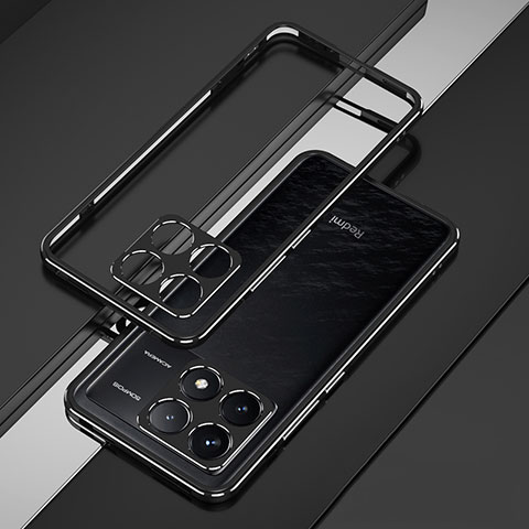 Funda Bumper Lujo Marco de Aluminio Carcasa para Xiaomi Redmi K70 5G Negro