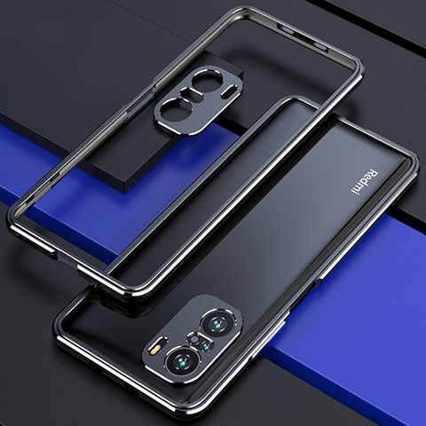 Funda Bumper Lujo Marco de Aluminio Carcasa S01 para Xiaomi Mi 11i 5G Negro