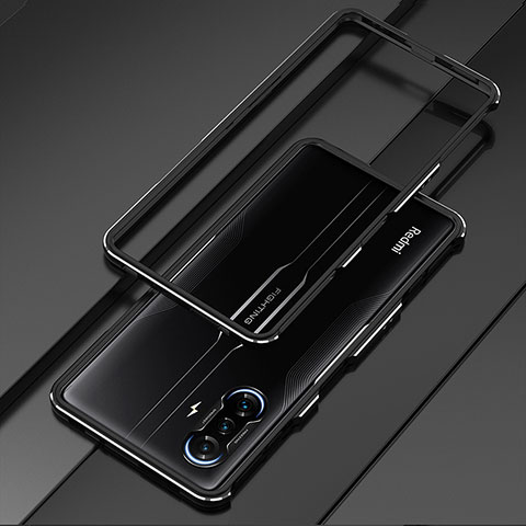 Funda Bumper Lujo Marco de Aluminio Carcasa S01 para Xiaomi Poco F3 GT 5G Negro