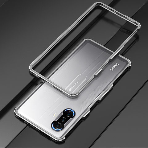 Funda Bumper Lujo Marco de Aluminio Carcasa S01 para Xiaomi Redmi K40 Gaming 5G Gris