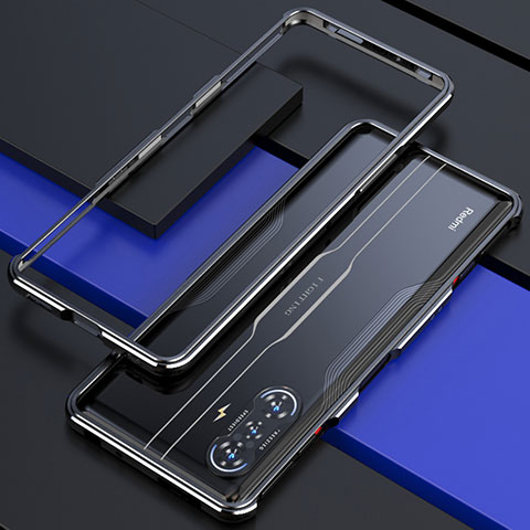 Funda Bumper Lujo Marco de Aluminio Carcasa S02 para Xiaomi Poco F3 GT 5G Negro