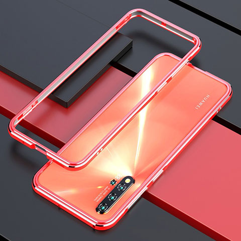 Funda Bumper Lujo Marco de Aluminio Carcasa T01 para Huawei Nova 5 Naranja