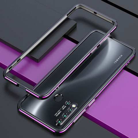 Funda Bumper Lujo Marco de Aluminio Carcasa T01 para Huawei Nova 5i Morado