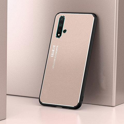 Funda Bumper Lujo Marco de Aluminio Carcasa T03 para Huawei Nova 5 Oro