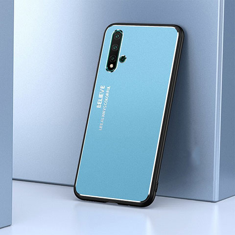 Funda Bumper Lujo Marco de Aluminio Carcasa T03 para Huawei Nova 5 Pro Azul Cielo