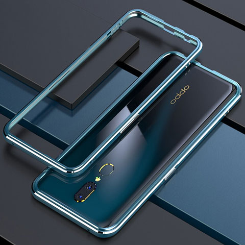 Funda Bumper Lujo Marco de Aluminio Espejo 360 Grados Carcasa M01 para Oppo A9 Verde