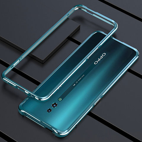 Funda Bumper Lujo Marco de Aluminio Espejo 360 Grados Carcasa M01 para Oppo Reno Verde