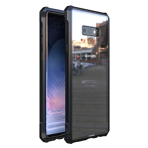 Funda Bumper Lujo Marco de Aluminio Espejo 360 Grados Carcasa M01 para Samsung Galaxy Note 9 Negro