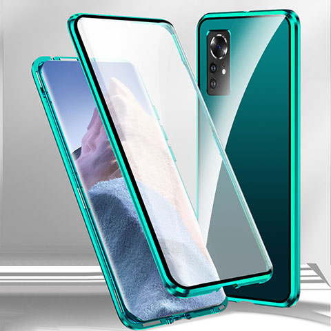 Funda Bumper Lujo Marco de Aluminio Espejo 360 Grados Carcasa M02 para Xiaomi Mi 12 5G Verde