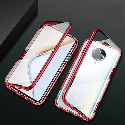 Funda Bumper Lujo Marco de Aluminio Espejo 360 Grados Carcasa M02 para Xiaomi Redmi K30 Pro Zoom Rojo