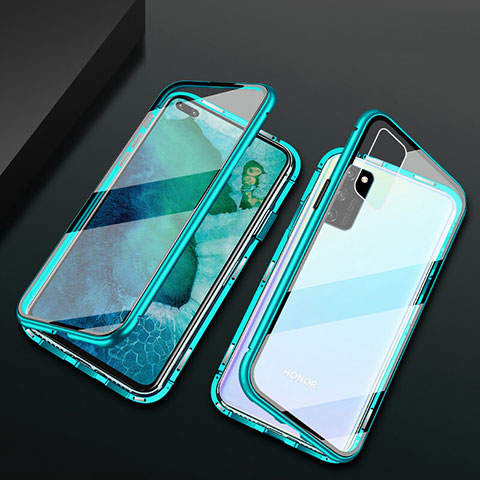 Funda Bumper Lujo Marco de Aluminio Espejo 360 Grados Carcasa M04 para Huawei Honor V30 Pro 5G Verde