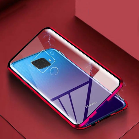 Funda Bumper Lujo Marco de Aluminio Espejo 360 Grados Carcasa M07 para Huawei Nova 5z Rojo