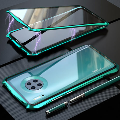 Funda Bumper Lujo Marco de Aluminio Espejo 360 Grados Carcasa M08 para Huawei Mate 30 Pro Verde