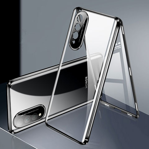 Funda Bumper Lujo Marco de Aluminio Espejo 360 Grados Carcasa para Huawei Nova 10z Negro